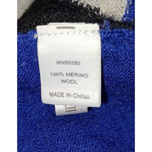 Express Design Studio Merino Wool Argyle Sweater Mens XL Preppy Academia - Picture 5 of 8